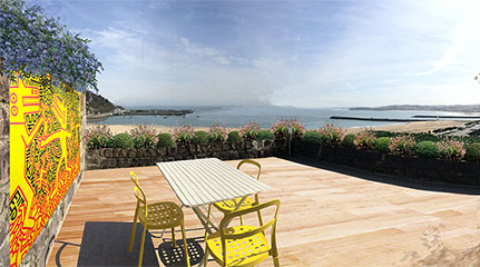 Une terrasse presque sur la plage